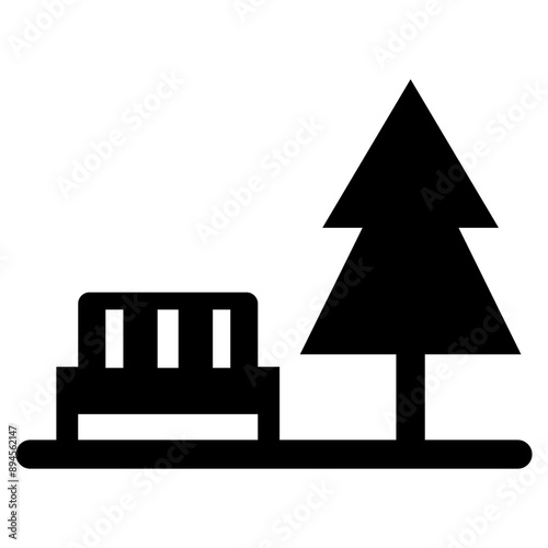 public park icon vector illustration graphic design