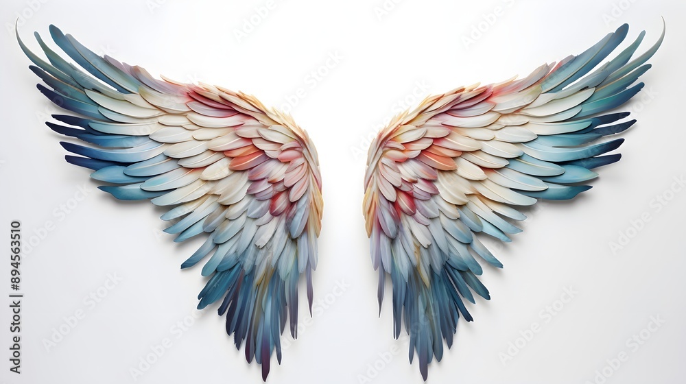 Obraz premium bird wings white background UHD Wallpaper