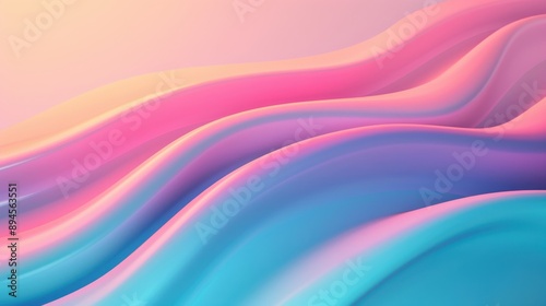 A vibrant wave of pink and blue hues, creating a smooth and dynamic abstract background for creative projects.