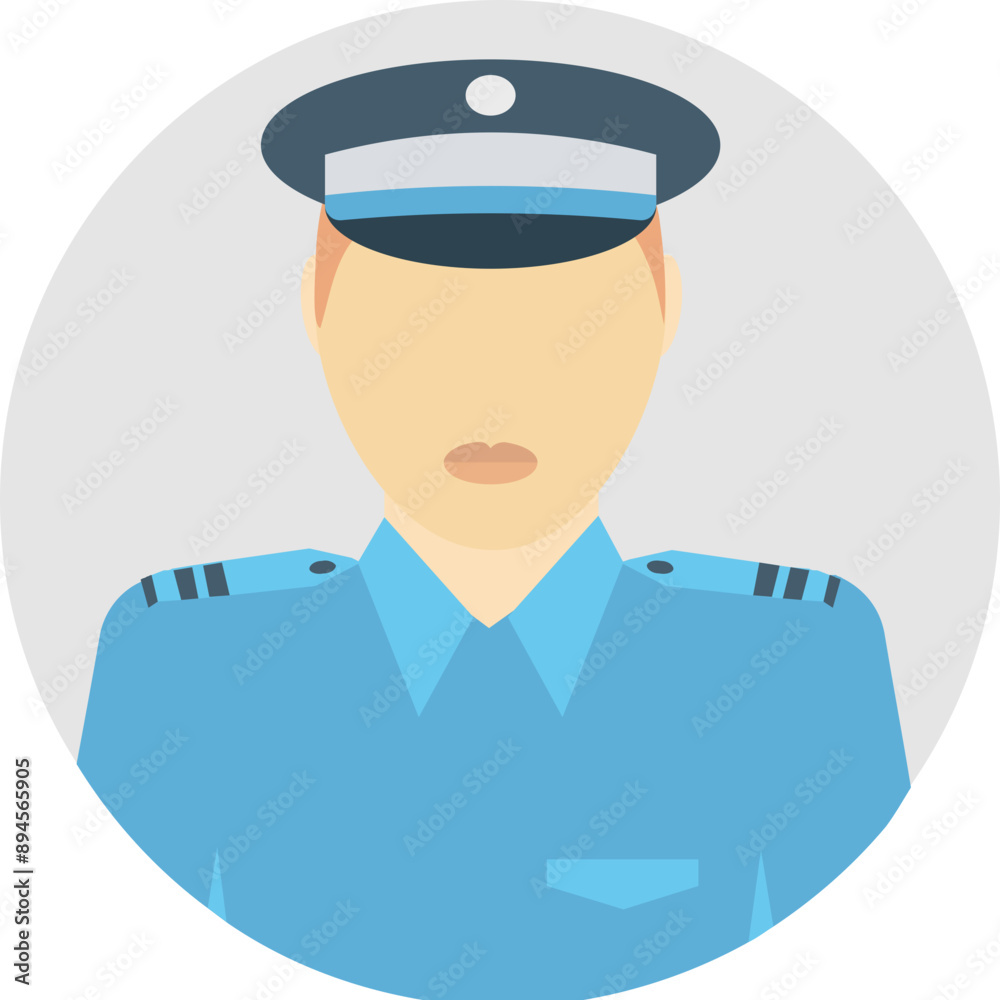 Cop vector icon in background style Cop vector icon in background style