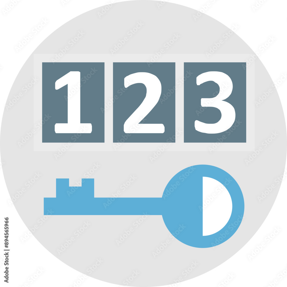 Digital Passcode vector icon in background style Digital Passcode vector icon in background style