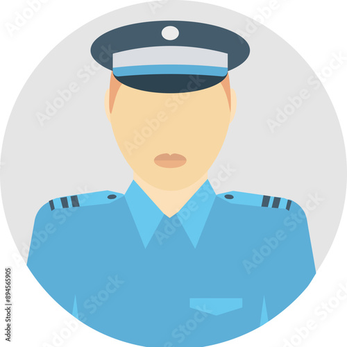 Cop vector icon in background style 