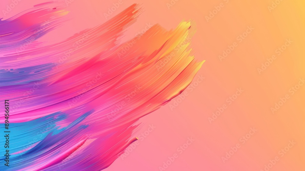 Vibrant abstract background featuring colorful brush strokes blending harmoniously, perfect for artistic and creative projects. Vibrant abstract background featuring colorful brush strokes blending harmoniously, perfect for artistic and creative projects.