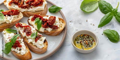 Sun-Dried Tomato and Basil Bruschetta