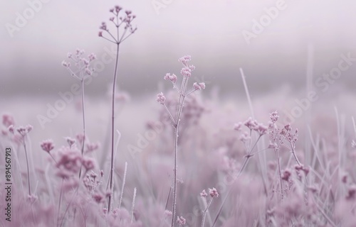 Frosted Branches in a Wintery Field