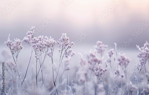 Frosted Branches in a Wintery Field
