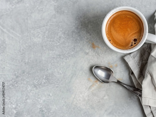 Espresso Cup on White Paper