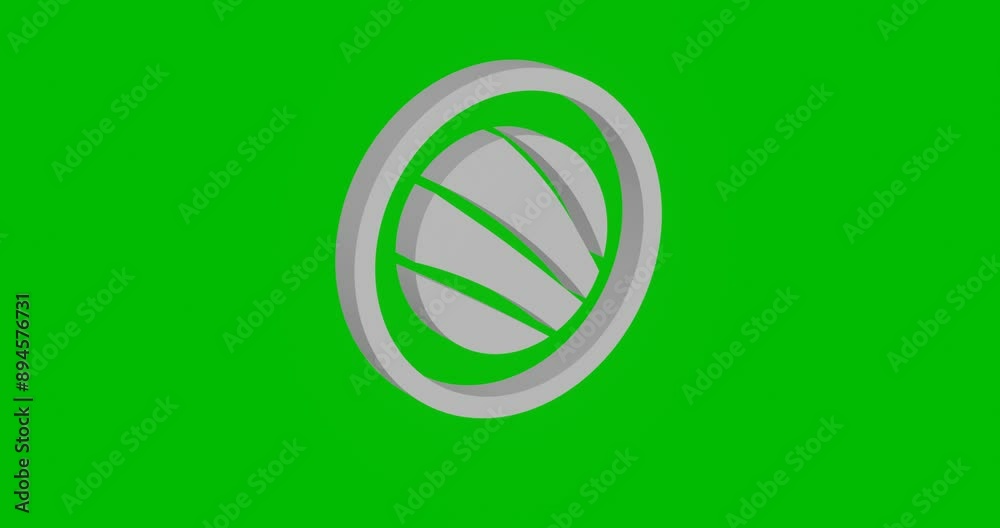 Animation of rotation of a white sushi roll symbol with shadow. Simple and complex rotation. Seamless looped 4k animation on green chroma key background Animation of rotation of a white sushi roll symbol with shadow. Simple and complex rotation. Seamless looped 4k animation on green chroma key background