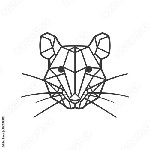 geometric rendering of a rat face
