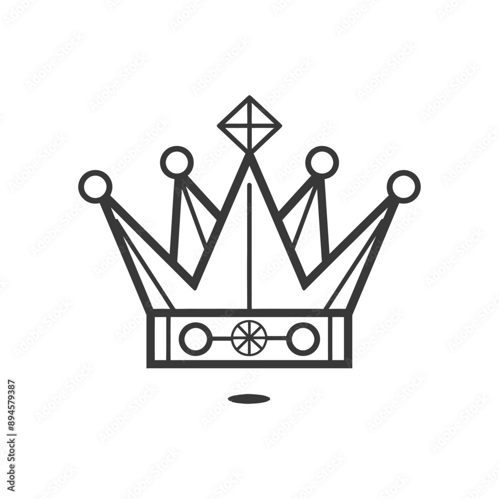 simple black and white drawing of a crown simple black and white drawing of a crown