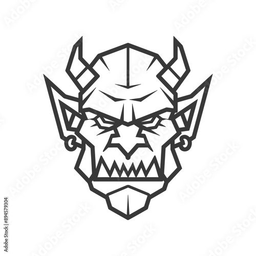 horned beast with a menacing grin