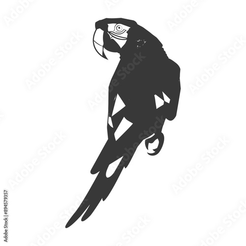 parrot silhouette with its wings spread wide