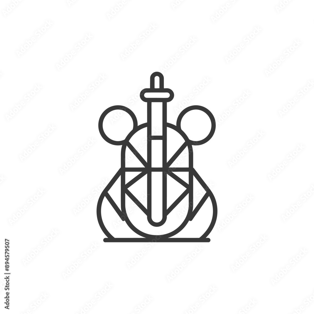 simple line drawing of a Ferris wheel simple line drawing of a Ferris wheel