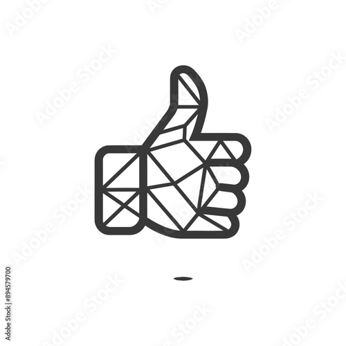thumbs up in a geometric style