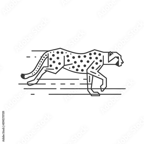 Cheetah in motion a blur of speed and grace