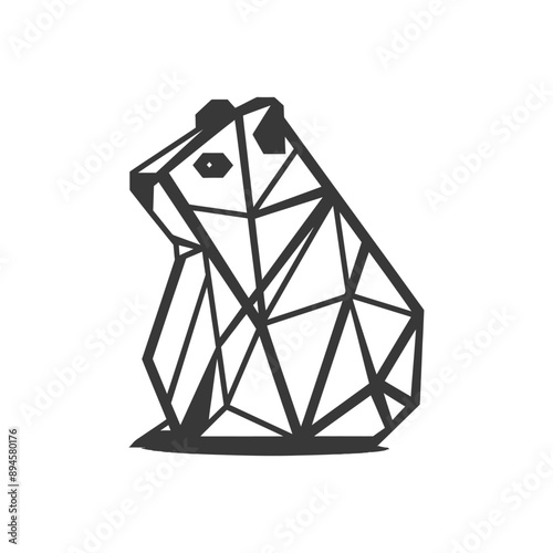 geometric art design hamster a modern take on a classic