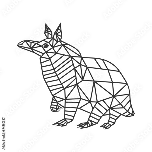 Geometric art of a tapir