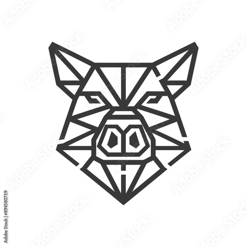 Geometric boar head design Simple yet powerful