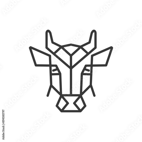 Geometric bovine design Simple and stylish