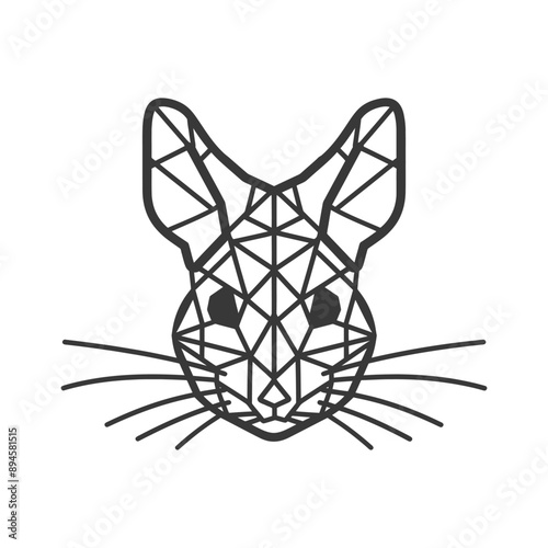 Geometric chinchilla art