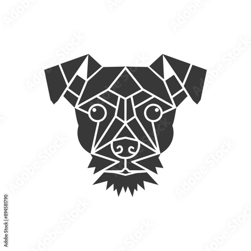 Geometric dog portrait Simple and stylish
