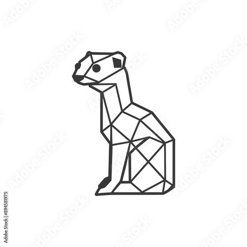 Geometric ferret sharp and sleek