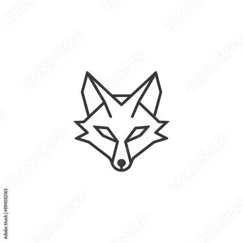 Geometric fox illustration Simple and sleek