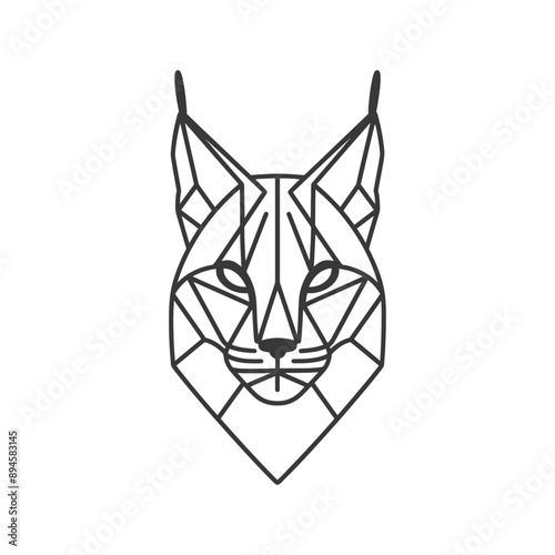 Geometric lynx a modern take on a classic animal