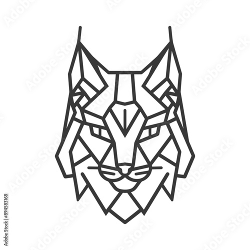 Geometric Lynx Head A modern take on a classic