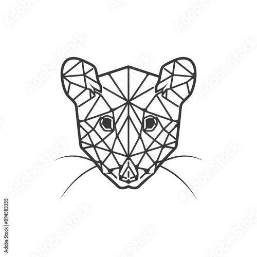 Geometric mouse looking forward