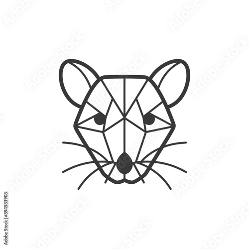Geometric rat with sharp features