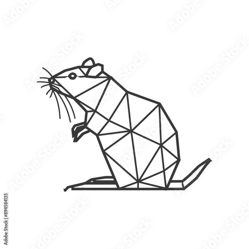 Geometric rodent a modern take on a classic design