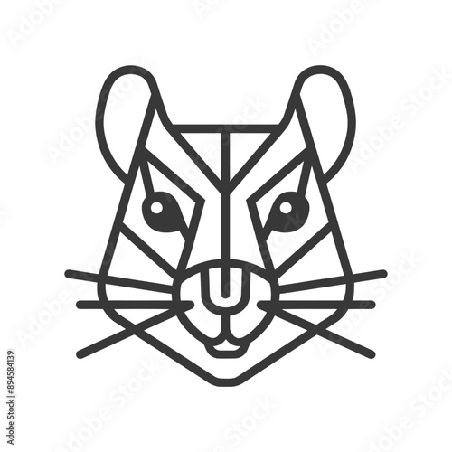 Geometric rodent face design