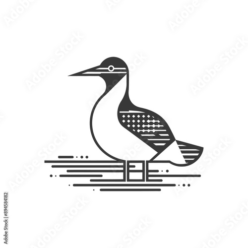 Geometric seabird design with a simple yet stylish look