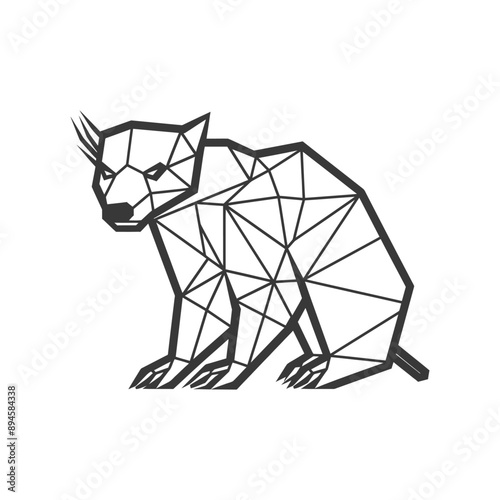 Geometric Tasmanian Devil in a low polygon style