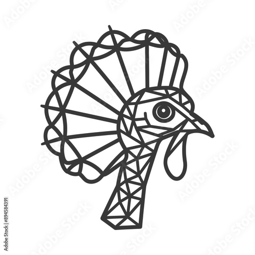 Geometric turkey head a modern take on a classic