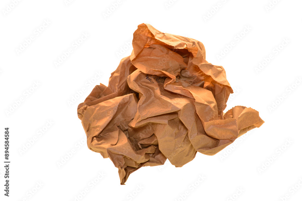 crumpled paper isolated on white background crumpled paper isolated on white background
