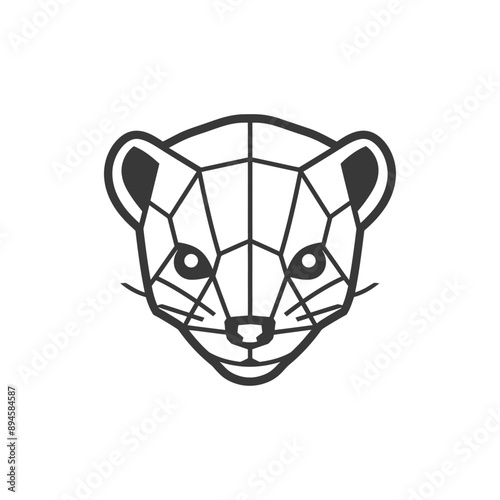 Geometric weasel head design