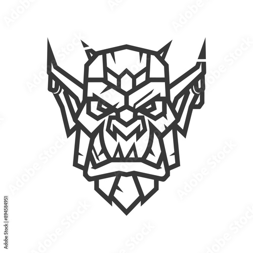 The fierce face of a mythical beast A symbol of strength and power