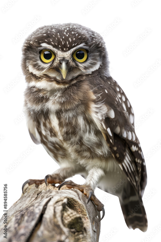 PNG Cute spotted owl perched branch PNG Cute spotted owl perched branch