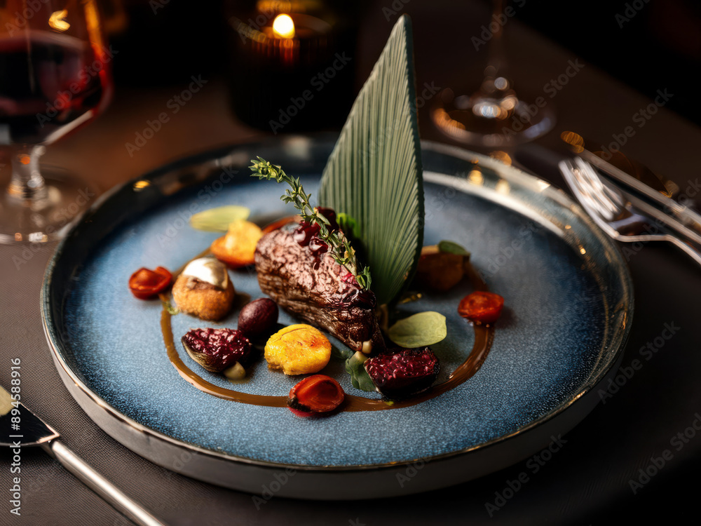 Grilled food on a plate Grilled food on a plate