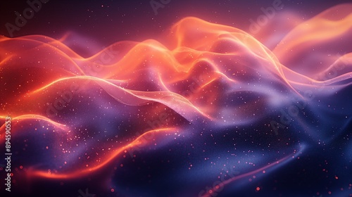 Abstract Wavy Light Background in Red and Purple for Digital Art and Design Use