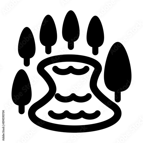 Lake icon vector illustration graphic design