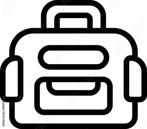 Line icon of a business bag, perfect for projects related to work, professionalism, and business attire