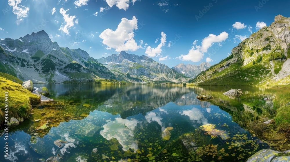 Fototapeta premium Mountain Lake Serenity