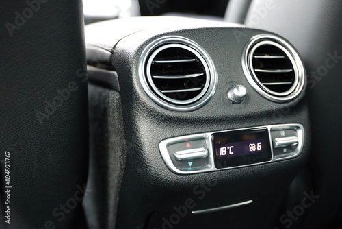 Soft focus Air conditioning outlet In the middle between the driver and passengers in the car.