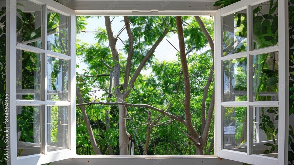 Glimpse of Greenery Through a Window Glimpse of Greenery Through a Window