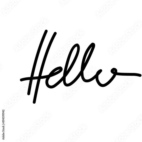 Cursive Hello lettering