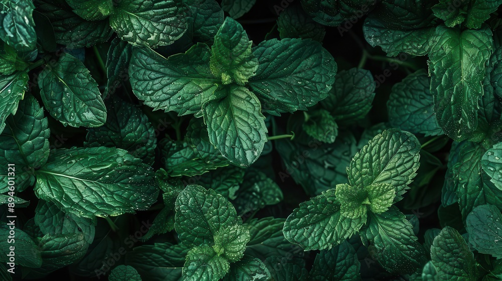 vibrant cluster of fresh mint leaves their dewy surfaces glistening in soft light rich green hues and delicate veining create a refreshing and aromatic visual experience vibrant cluster of fresh mint leaves their dewy surfaces glistening in soft light rich green hues and delicate veining create a refreshing and aromatic visual experience