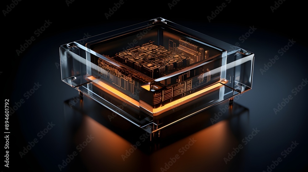 circuit board encased in a transparent glass box UHD Wallpaper circuit board encased in a transparent glass box UHD Wallpaper